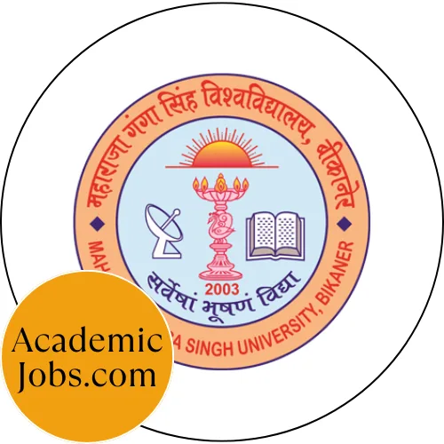 Maharaja Ganga Singh University, Bikaner Jobs